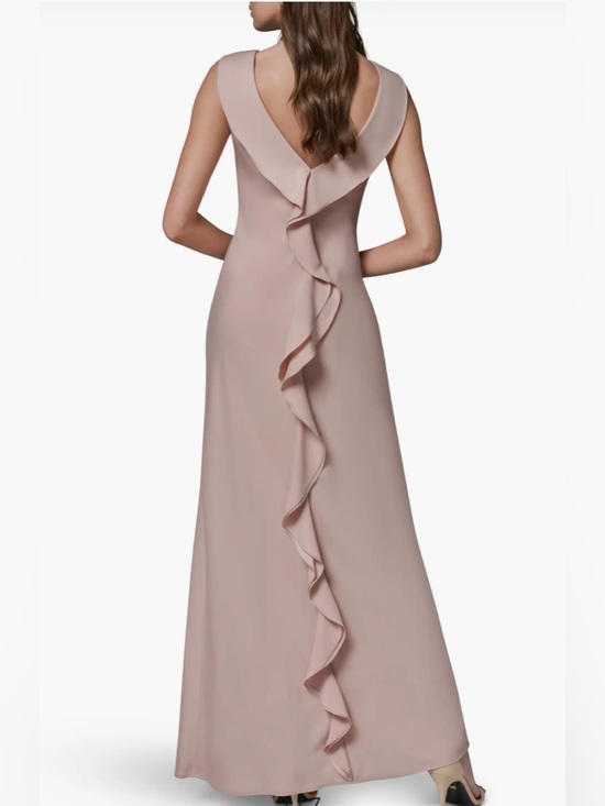 Donna Karan Dresses & Skirts - Donna Karan Ruffled-Back Satin Gown, Size 2